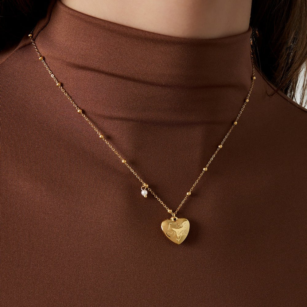 Ketting I Love You - Goud Ketting