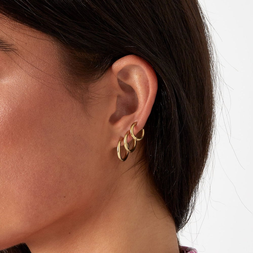 Oorbellen set little hoops - Goud oorbellen