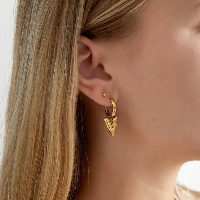 Oorbellen cute heart - Zilver oorbellen