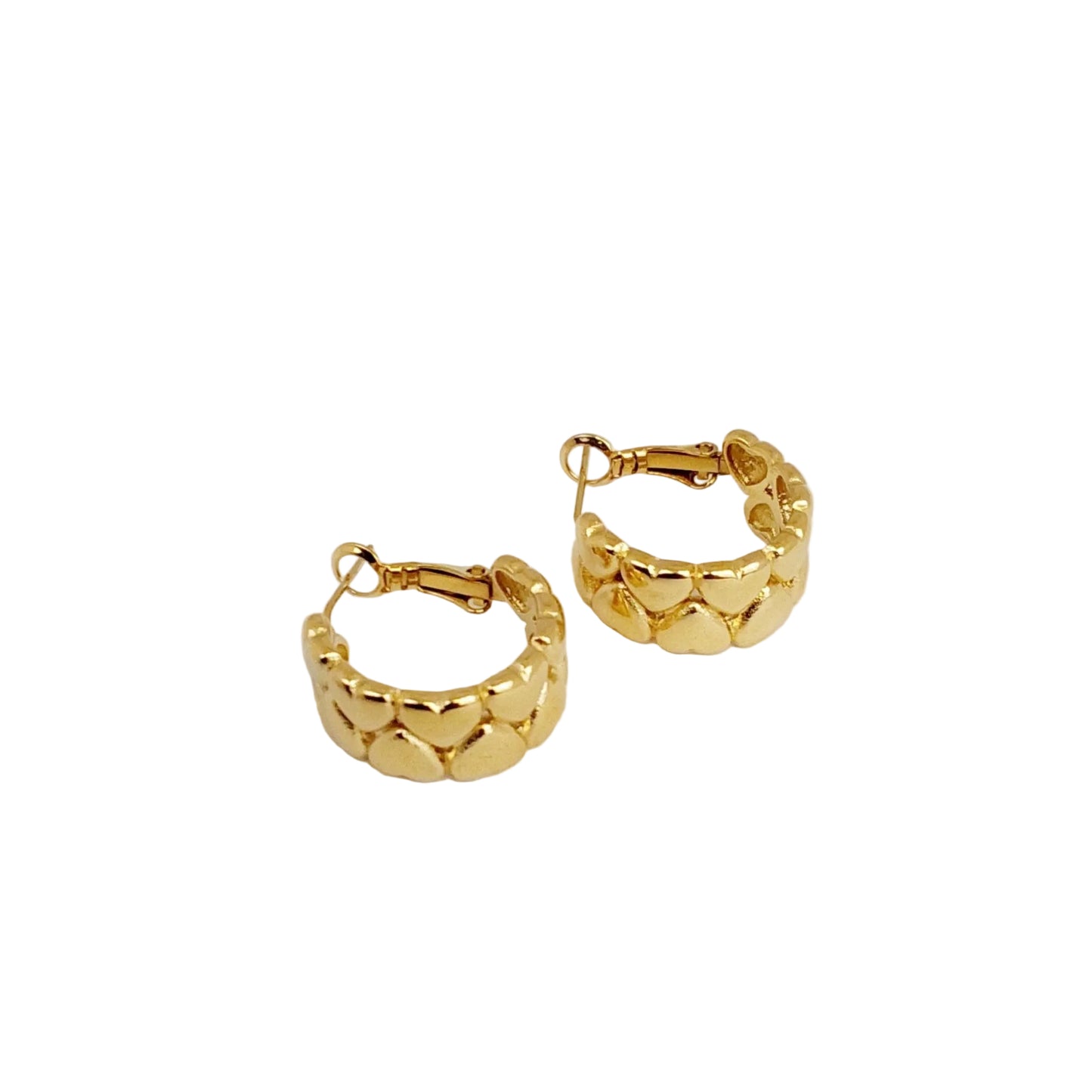Oorbellen hartjes - Goud oorbellen