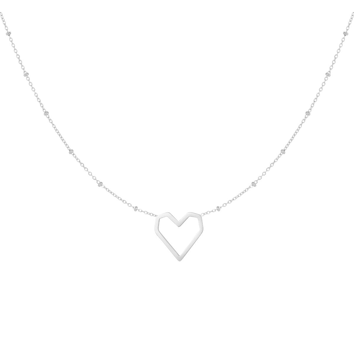 Ketting hart & dots - Zilver kettingen