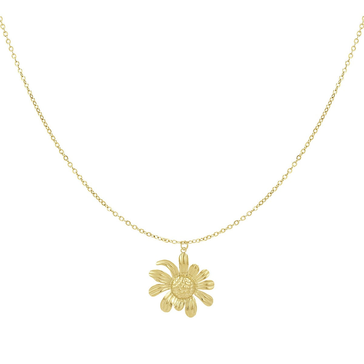 Ketting happy daisy - Goud Ketting