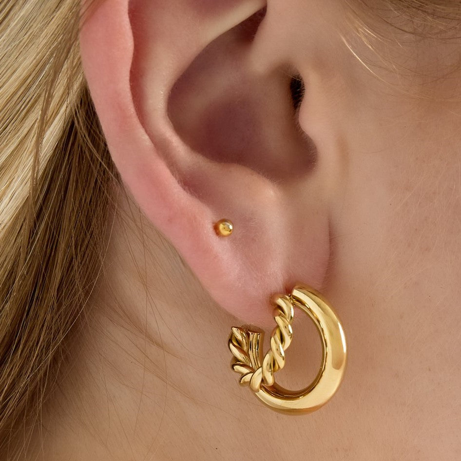 Oorbellen twice as nice - Goud oorbellen