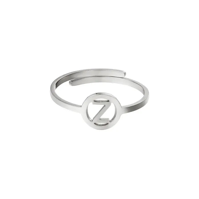 Initiaal Ring Zilver Z Ringen