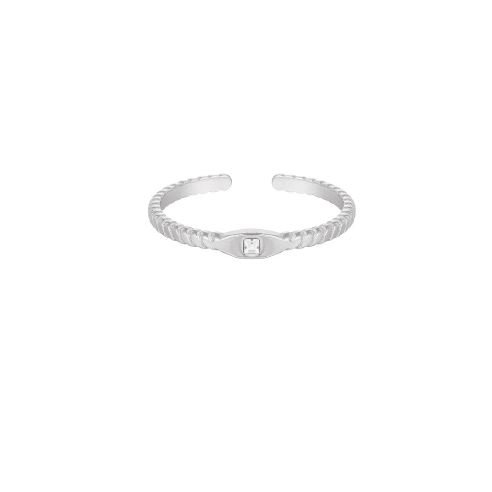 Ring fijn strass - Zilver ring
