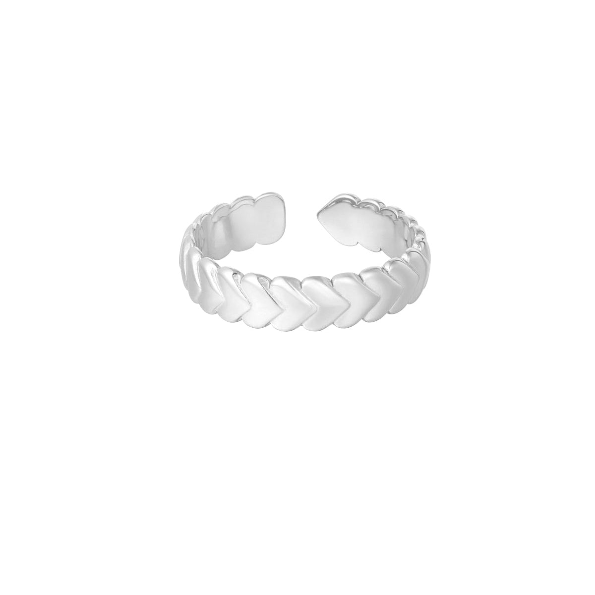 Ring hartjes - Zilver Ringen