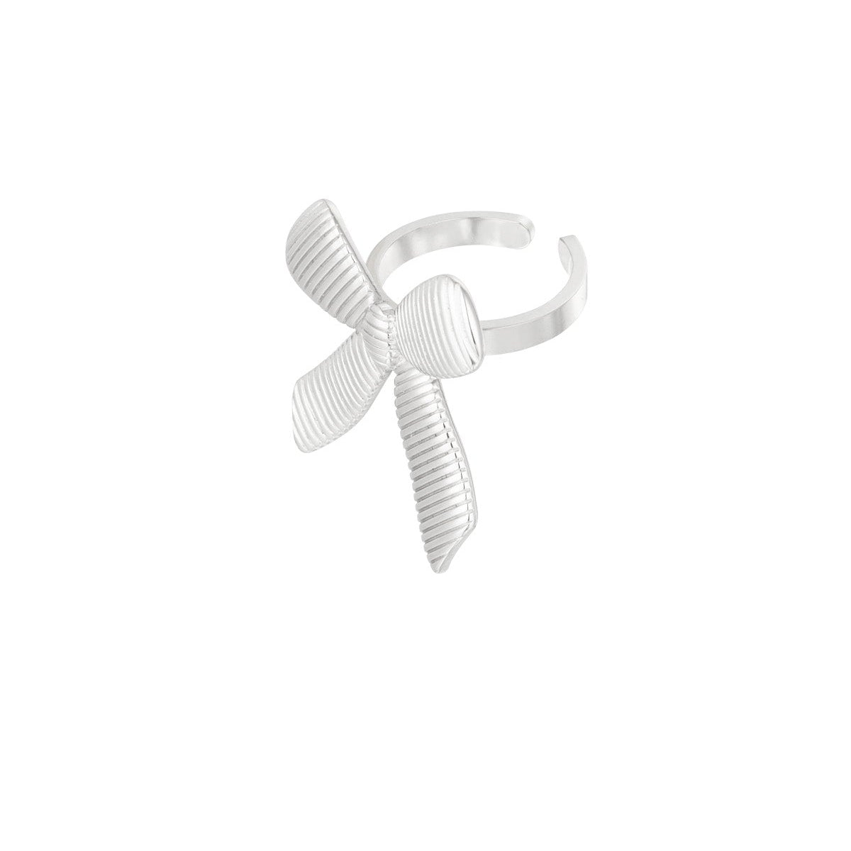 Statement ring strik - Zilver ring