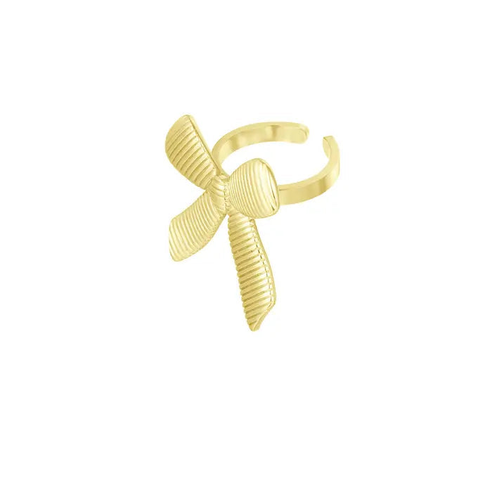 Statement ring strik - Goud ring