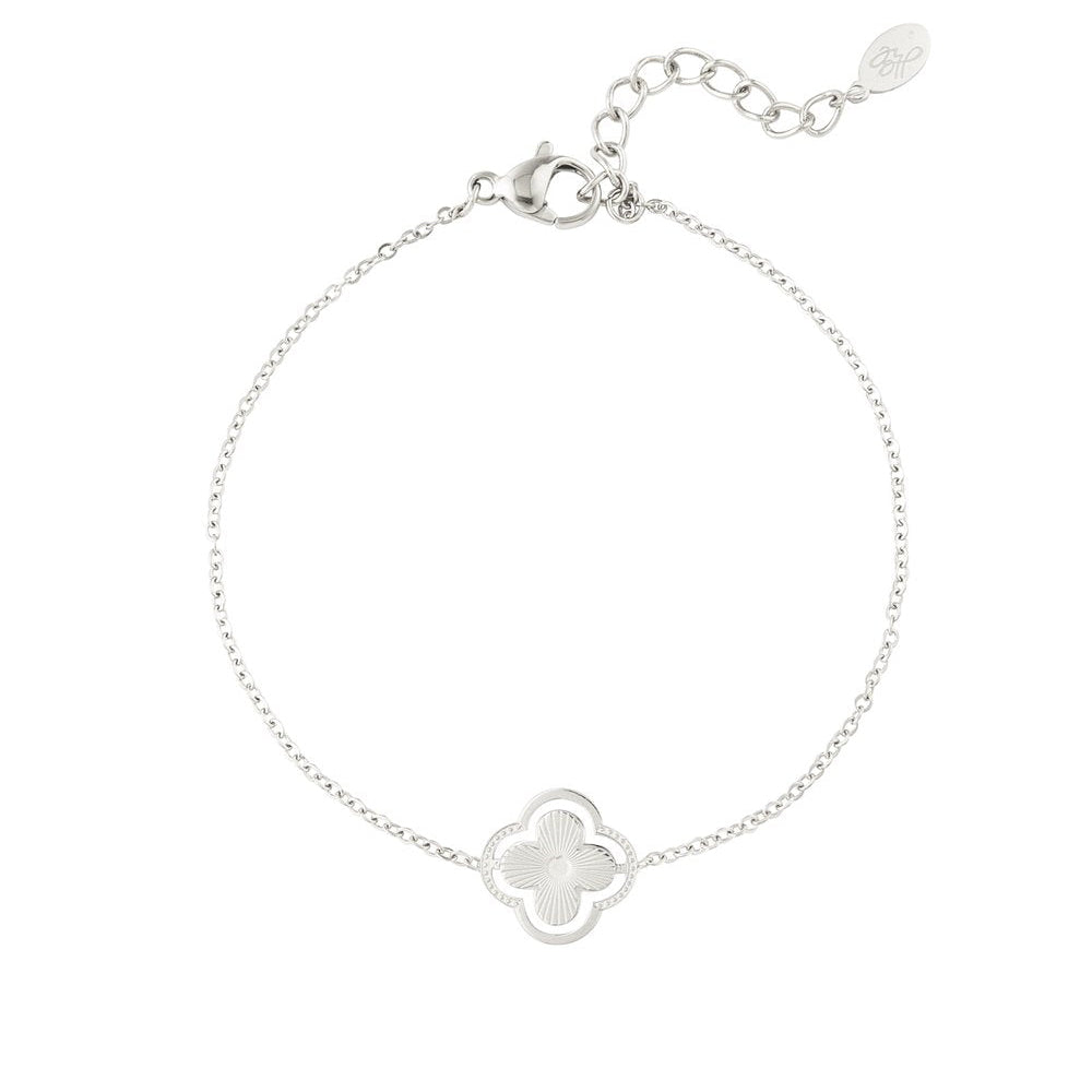 Armband dubbele klaver - Zilver armband