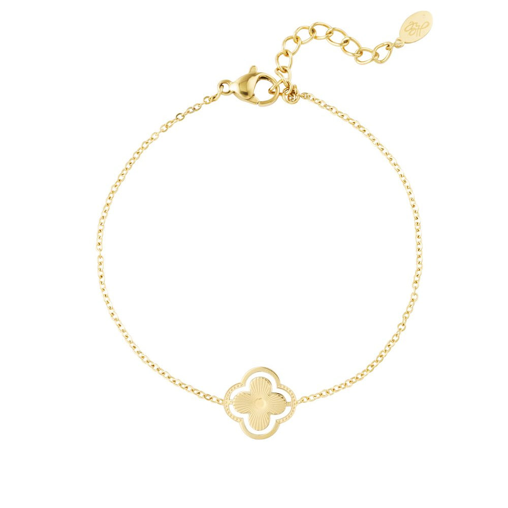 Armband dubbele klaver - Goud armband