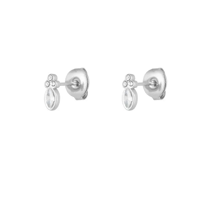 Oorbellen little stones - Zilver oorbellen