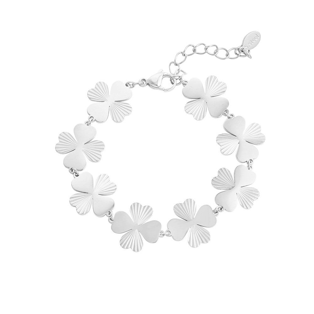 Armband clovers - Zilver Armband