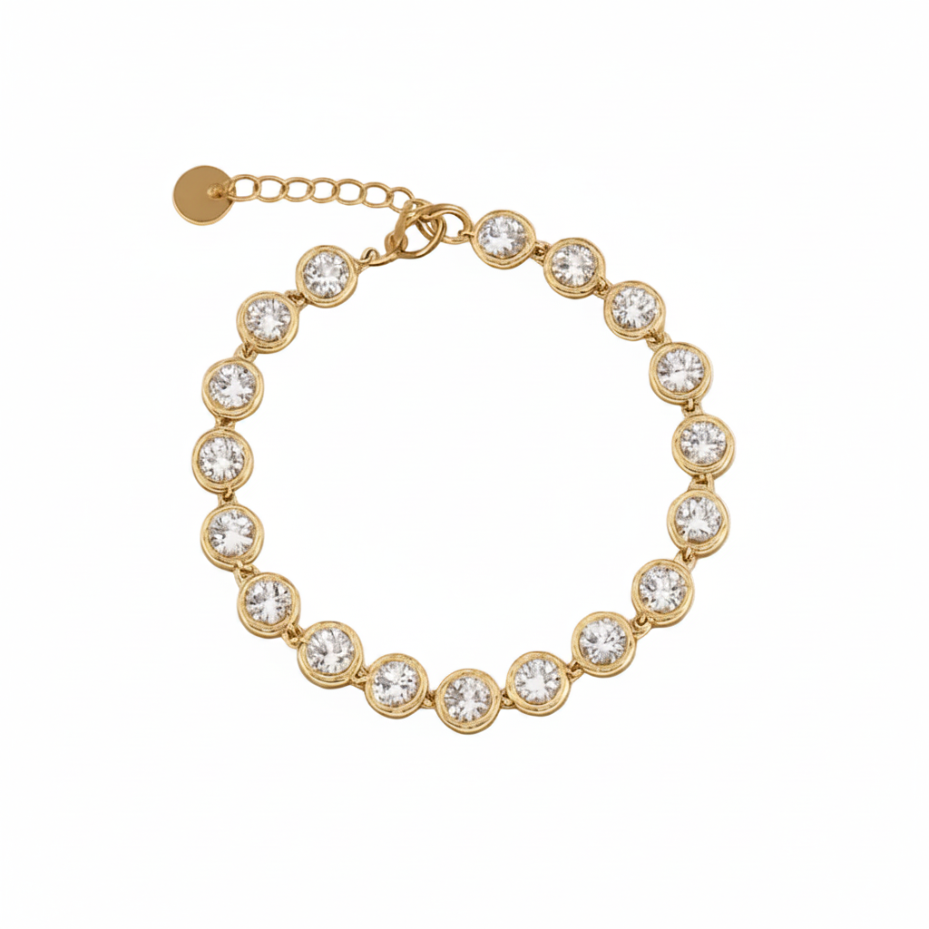 Armband Glamour Strass Goud Armbanden