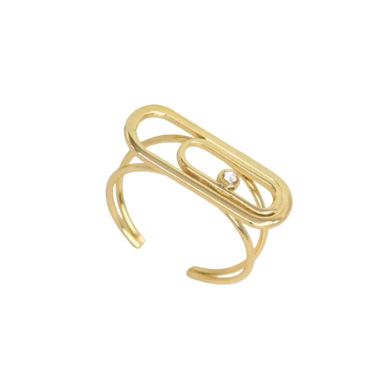 Ring paperclip - Goud ring