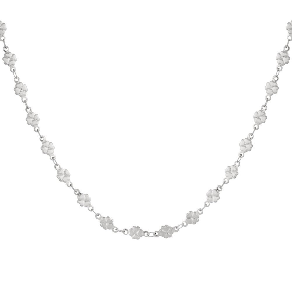 Ketting Klavertjes - Zilver ketting