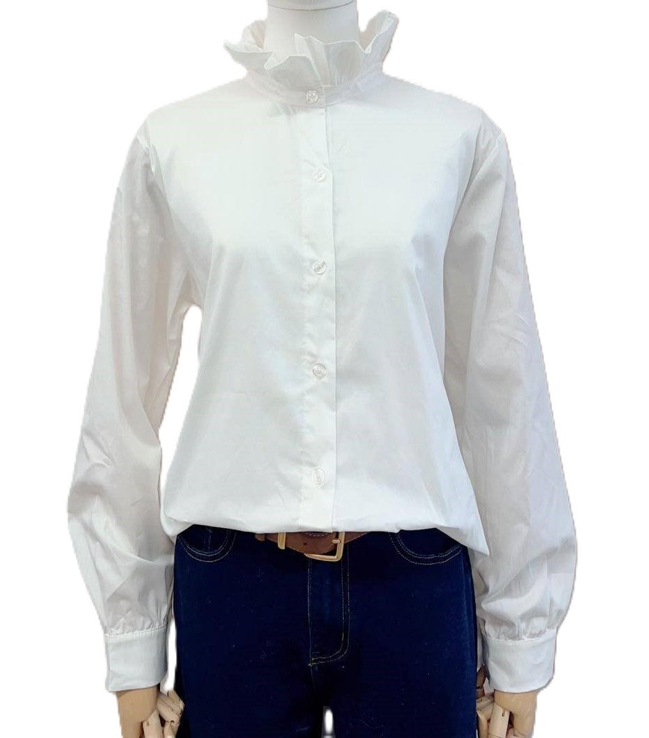 Blouse met ruffled kraag blouse