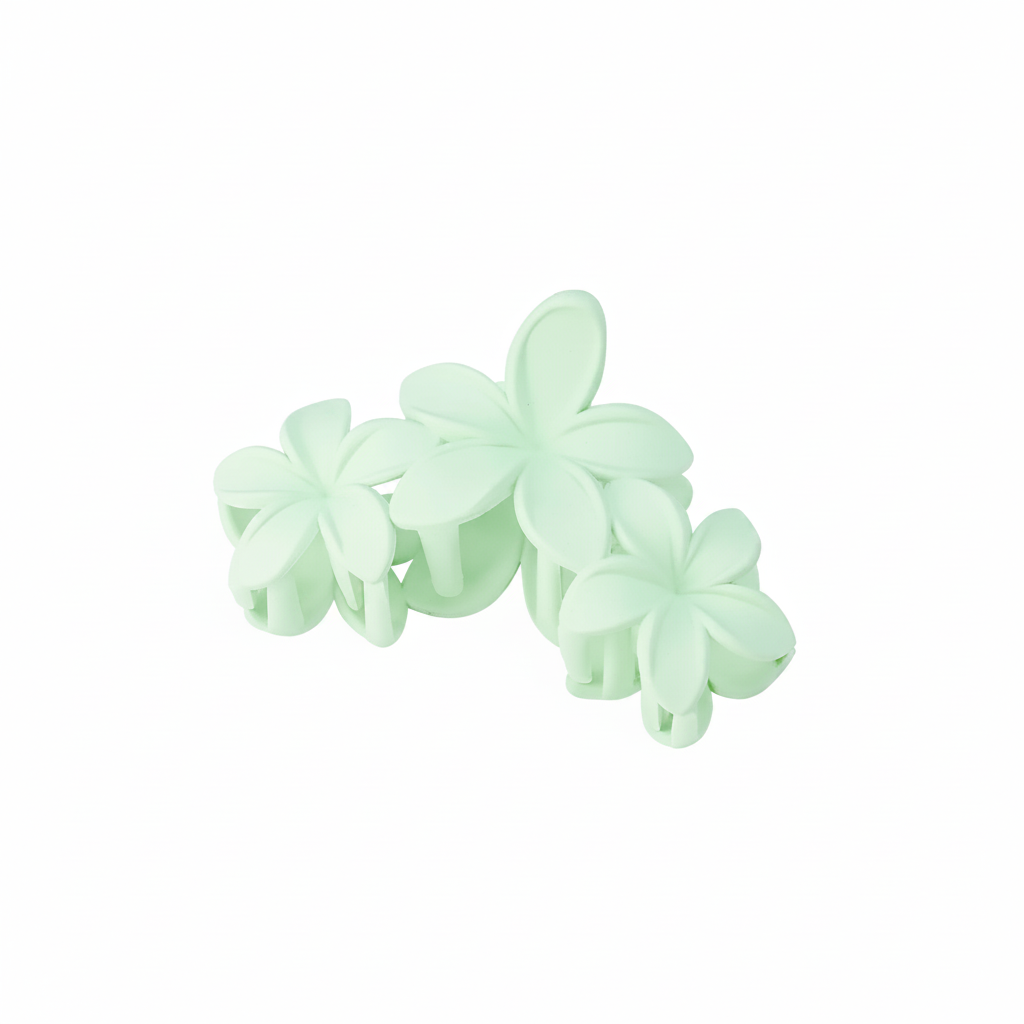 Haarklem Big Flowers - Pastelgroen