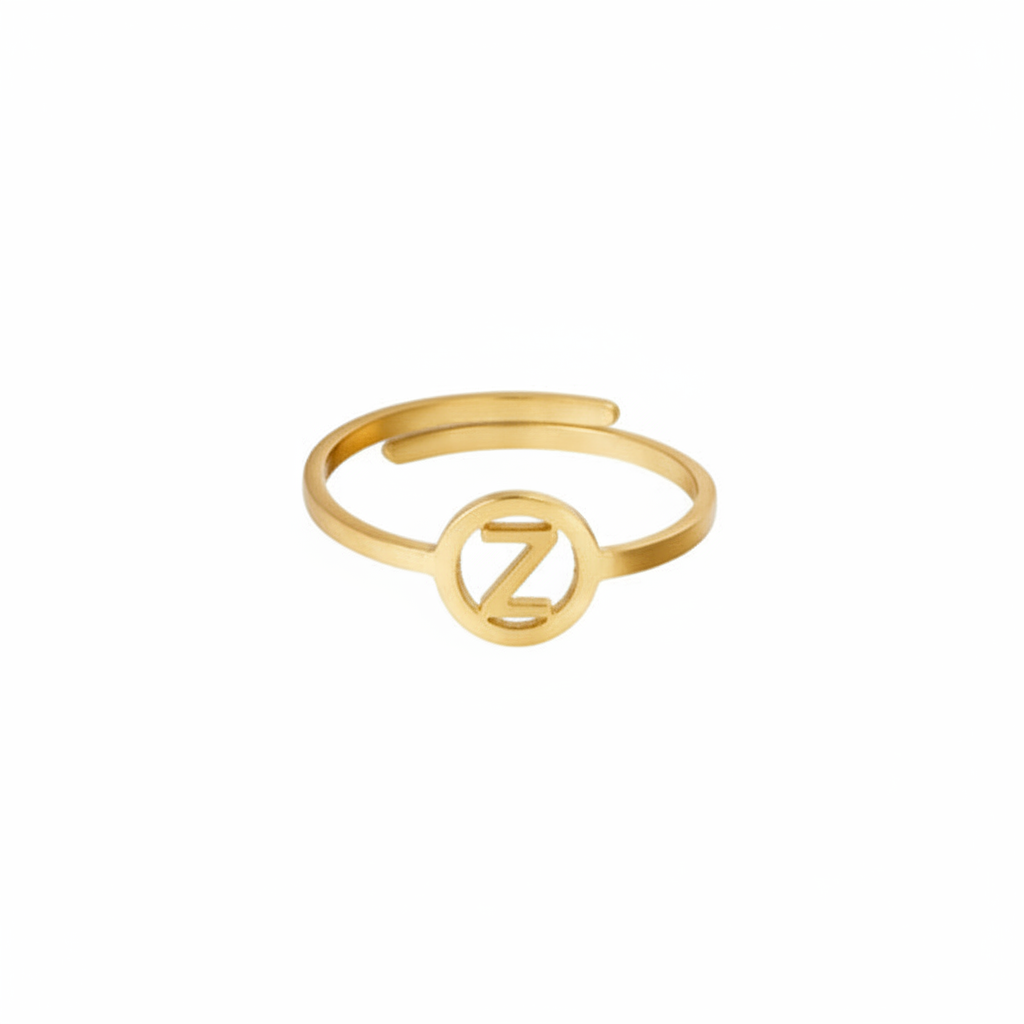 Initiaal Ring Goud Z ringen