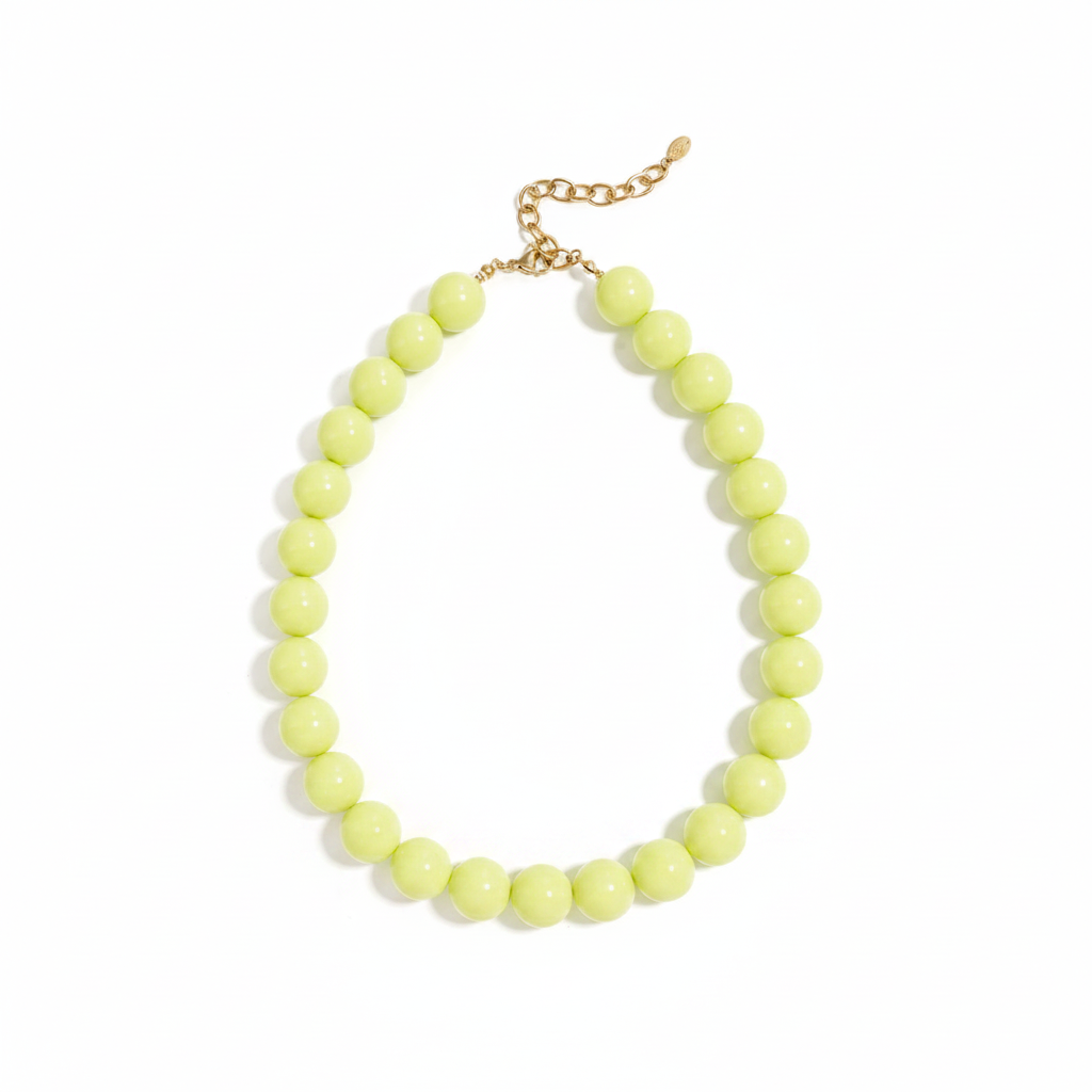 Lichtgele Kralen Ketting Ketting