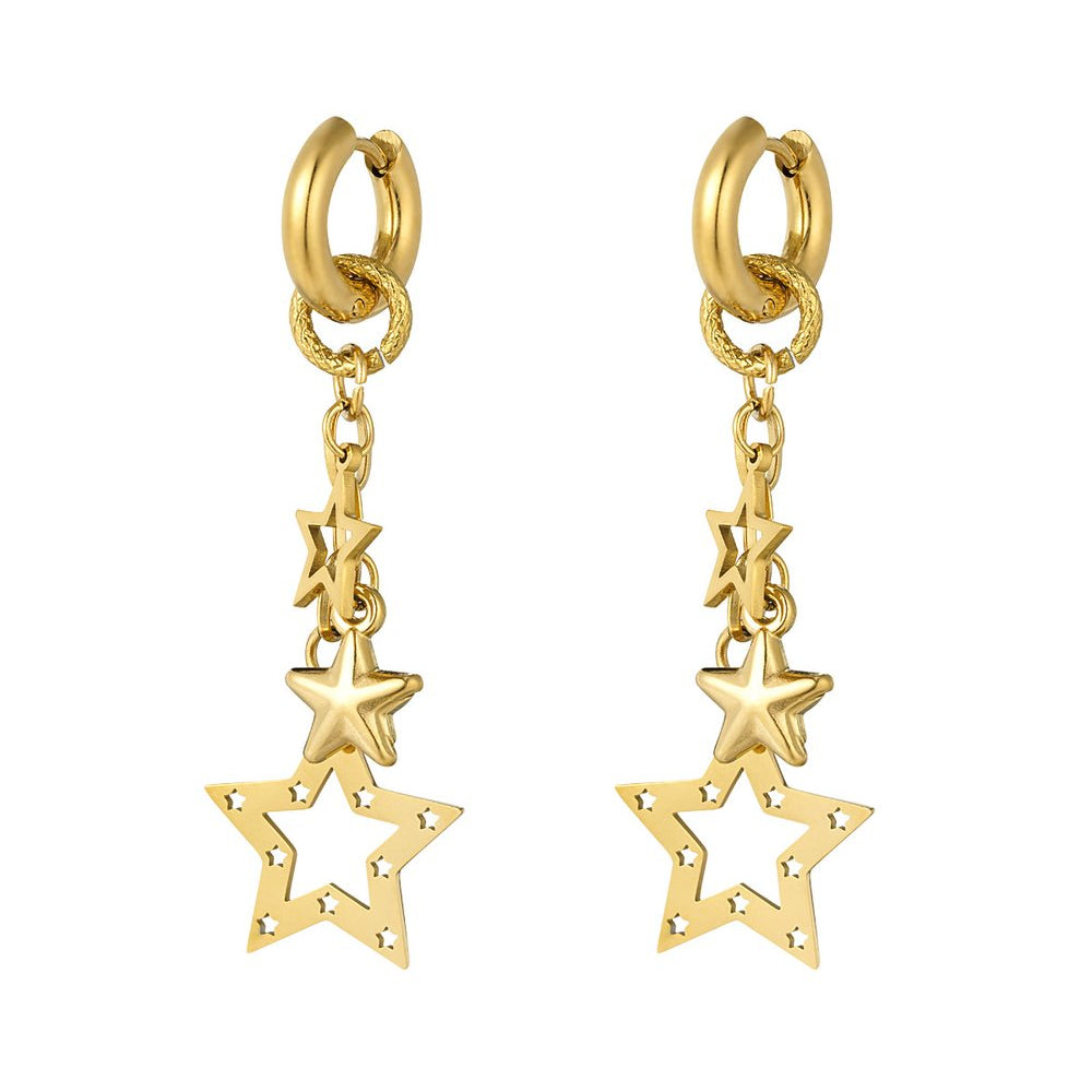 Oorbellen sterren - Goud oorbellen