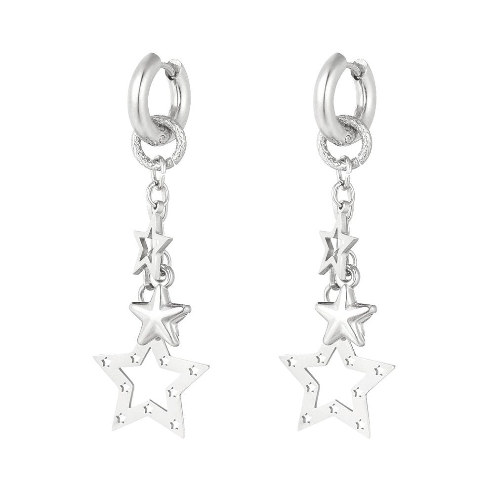 Oorbellen Sterren - Zilver oorbellen