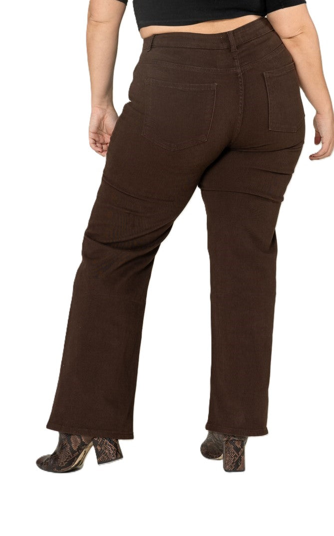 Jeans curvy flared - Chocolat Curvy