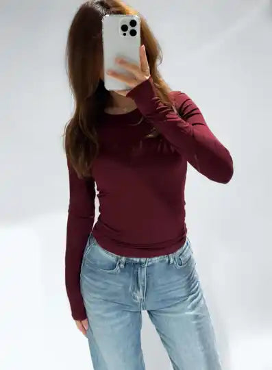 Longsleeve Top Bordeaux Tops