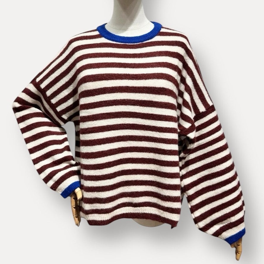 Striped sweater - Burgundy Sweaters