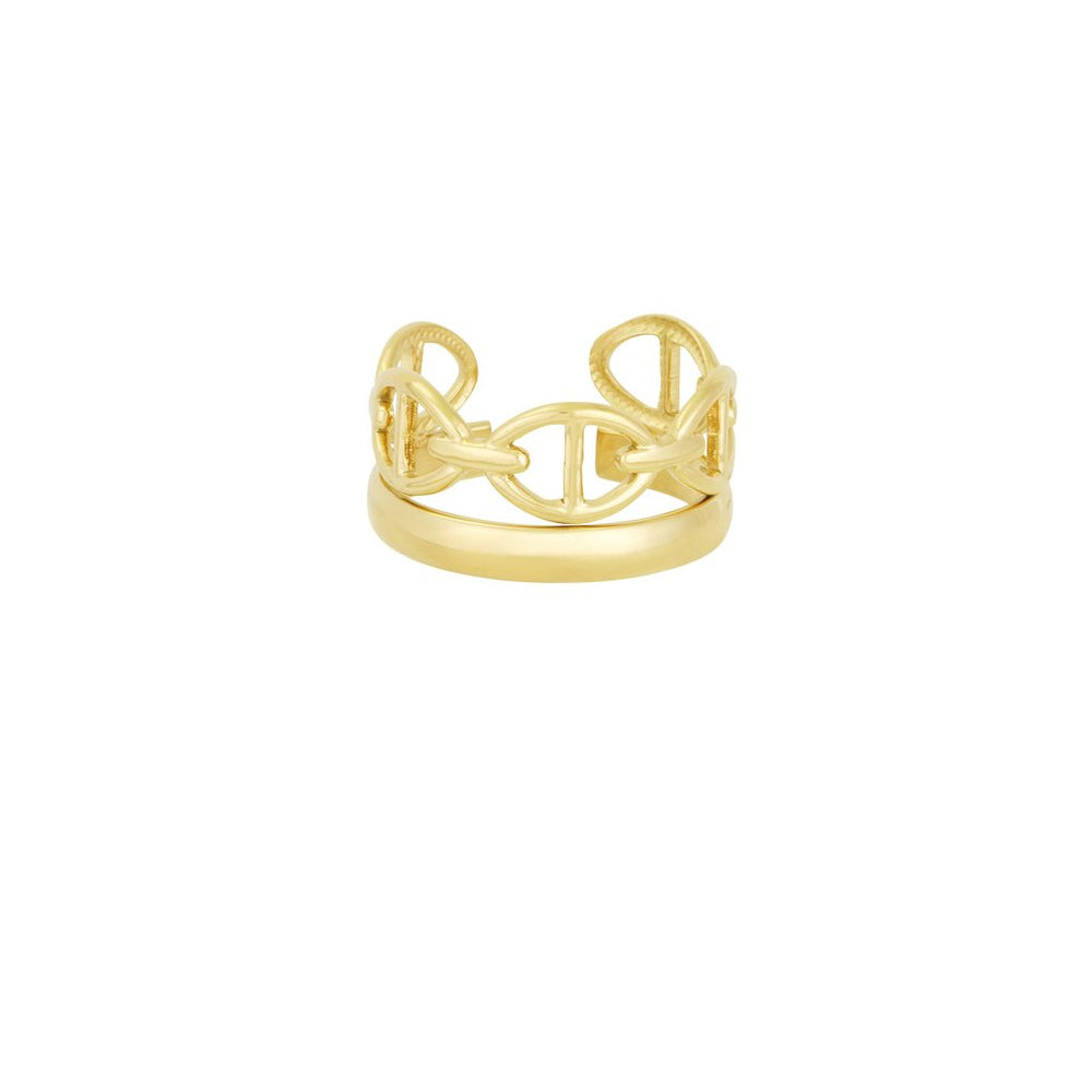 Ring dubbel DD - Goud ring