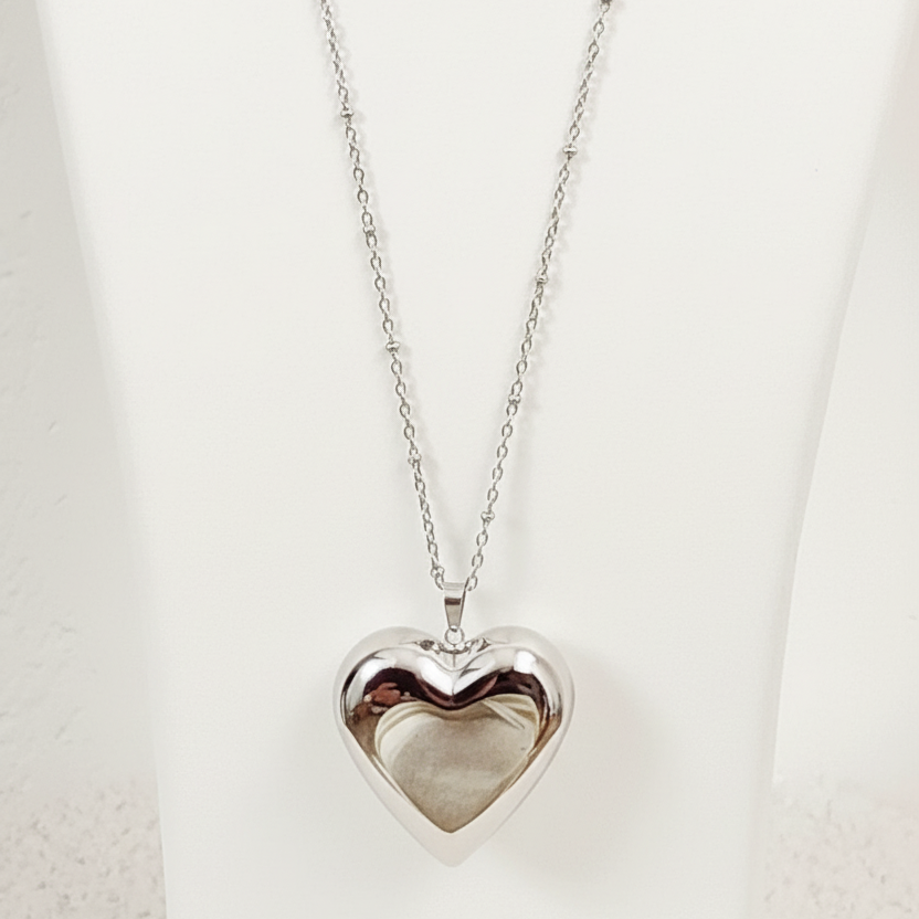 Lange ketting hart - Zilver Ketting