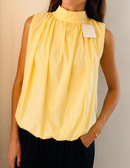 Gele Balloon Haltertop met Strik