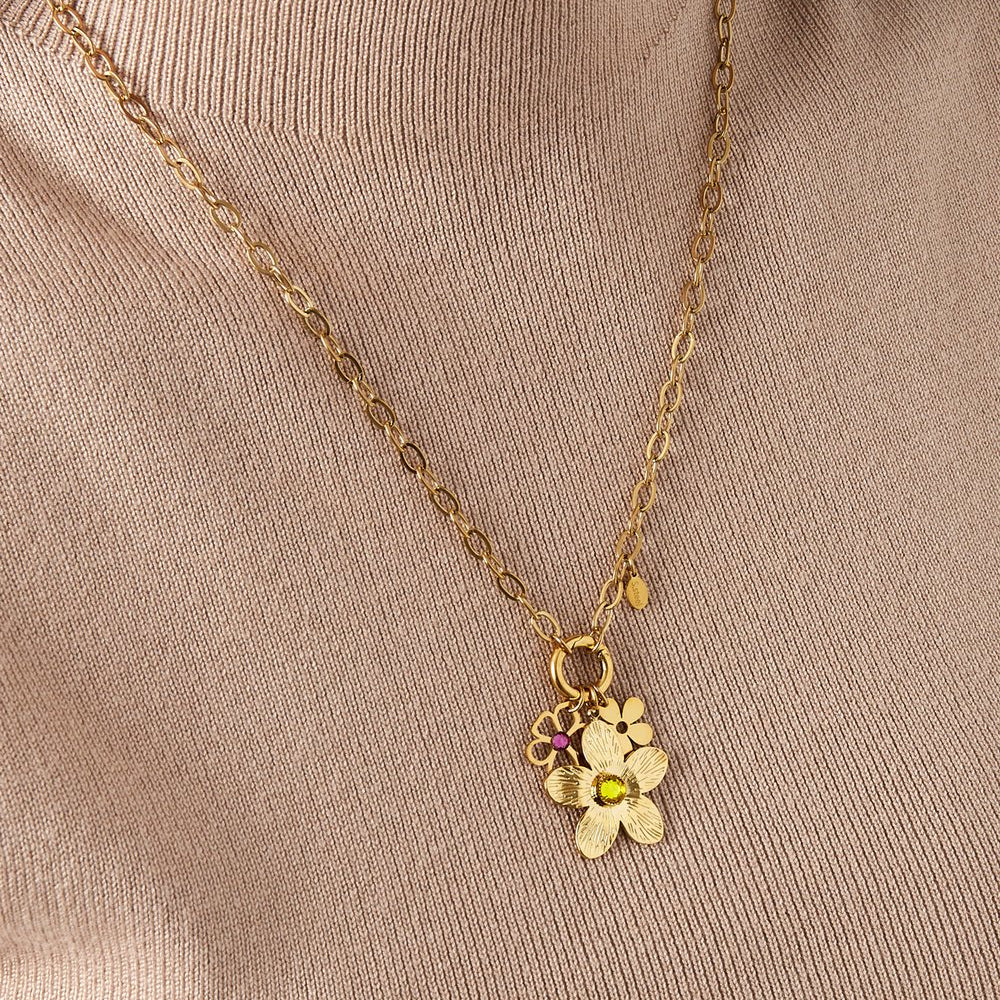 Happy Flower Necklace – Gold Ketting