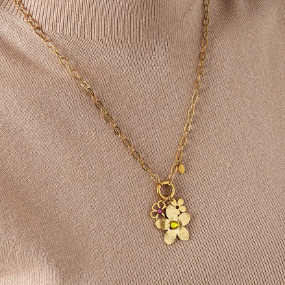Happy Flower Necklace – Gold Ketting