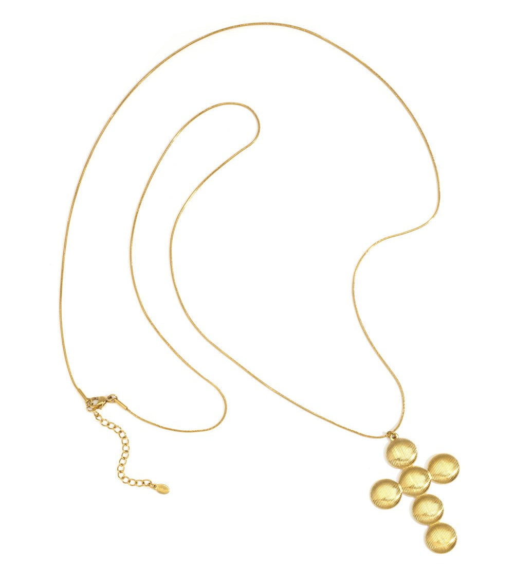 Lange Ketting Cross - Goud Ketting