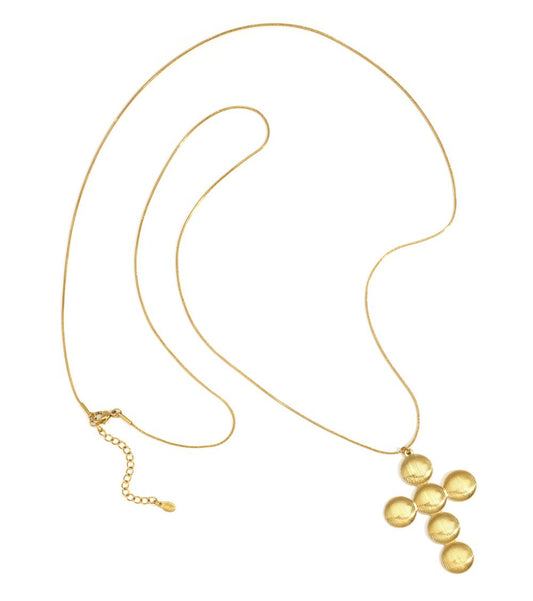 Lange Ketting Cross - Goud Ketting