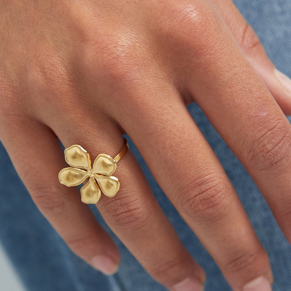 Ring glitz flower - Zilver ring