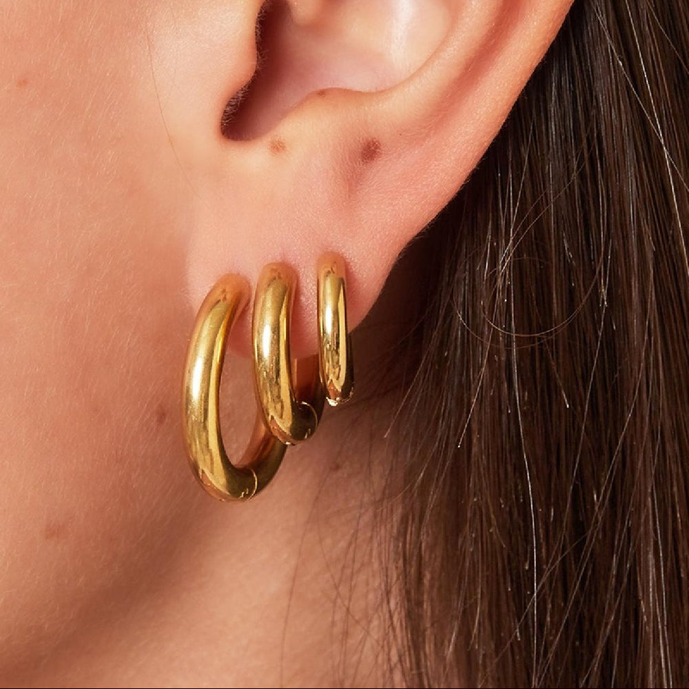 Oorbellen hoops - Goud oorbellen