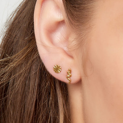Oorbellen studs slang - Zilver oorbellen