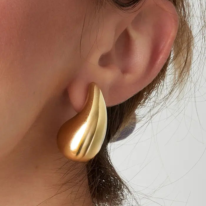 Oorbellen drops medium - Zilver oorbellen