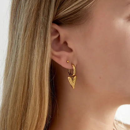 Oorbellen Cute Heart - Goud oorbellen