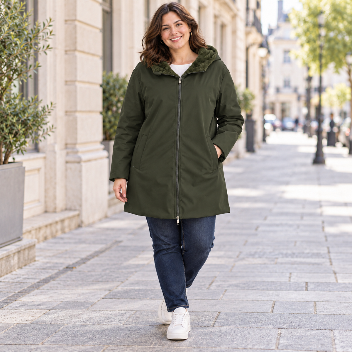 Parka Reversible - Kaki