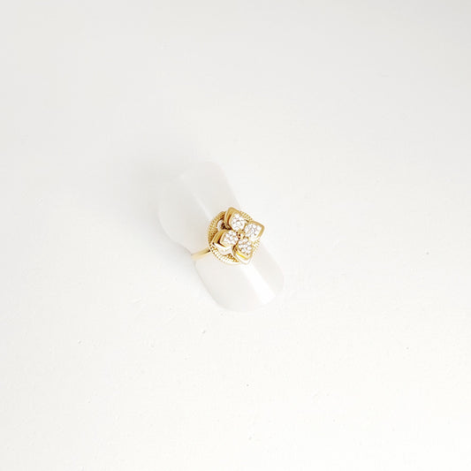 Spinning ring clover - Goud ring