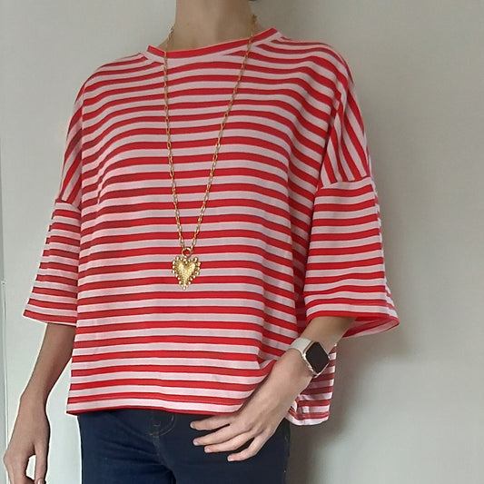 Striped Shirt - Rood top
