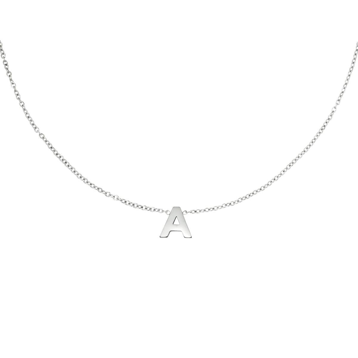 Zilveren Initiaal Ketting A tem Z A Ketting