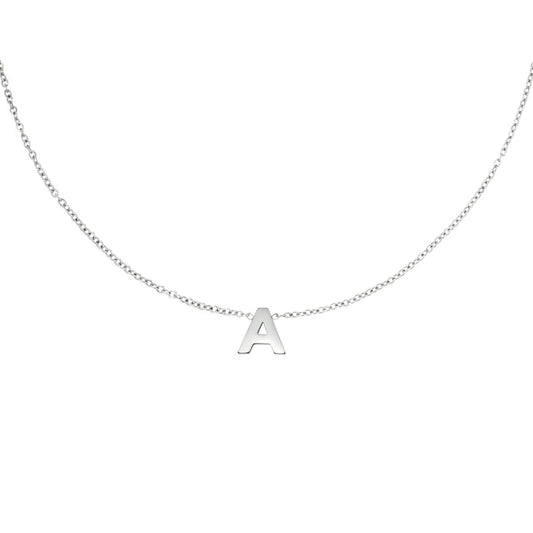 Zilveren Initiaal Ketting A tem Z A Ketting