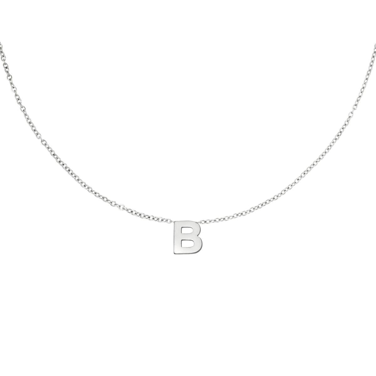 Zilveren Initiaal Ketting A tem Z B Ketting