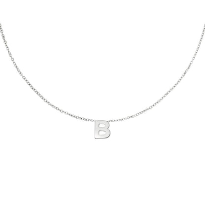 Zilveren Initiaal Ketting A tem Z B Ketting