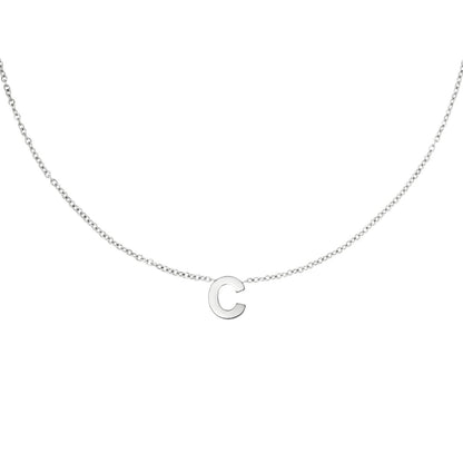 Zilveren Initiaal Ketting A tem Z C Ketting