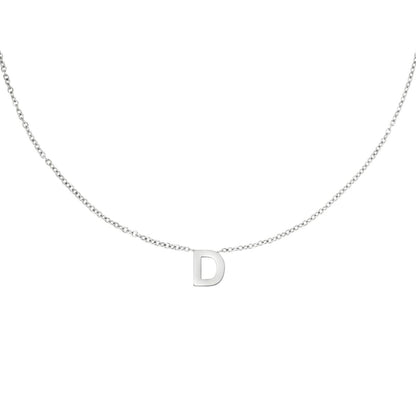 Zilveren Initiaal Ketting A tem Z D Ketting