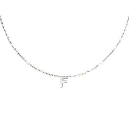 Zilveren Initiaal Ketting A tem Z F Ketting